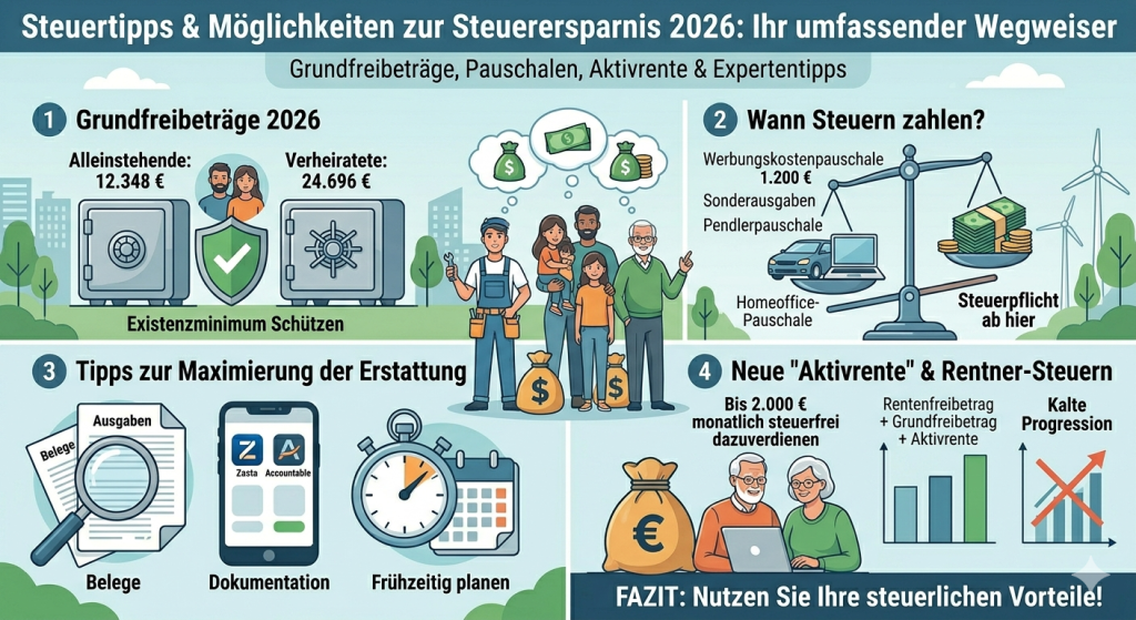 Steuertipps und Möglichkeiten zur Steuerersparnis für 2026